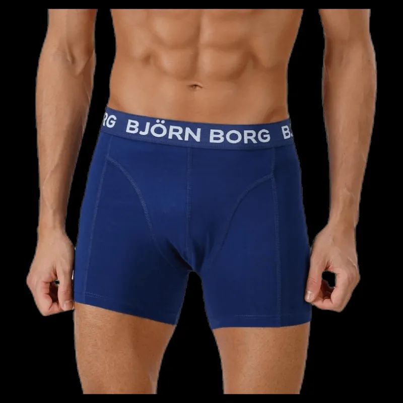 Discount Björn Borg Solid Shorts 2-Pack Blue Blå