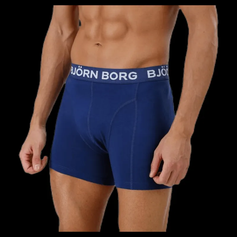 Discount Björn Borg Solid Shorts 2-Pack Blue Blå