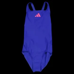 adidas Solid Small Logo Swimsuit Royal Blue / Lucid Pink Blå New