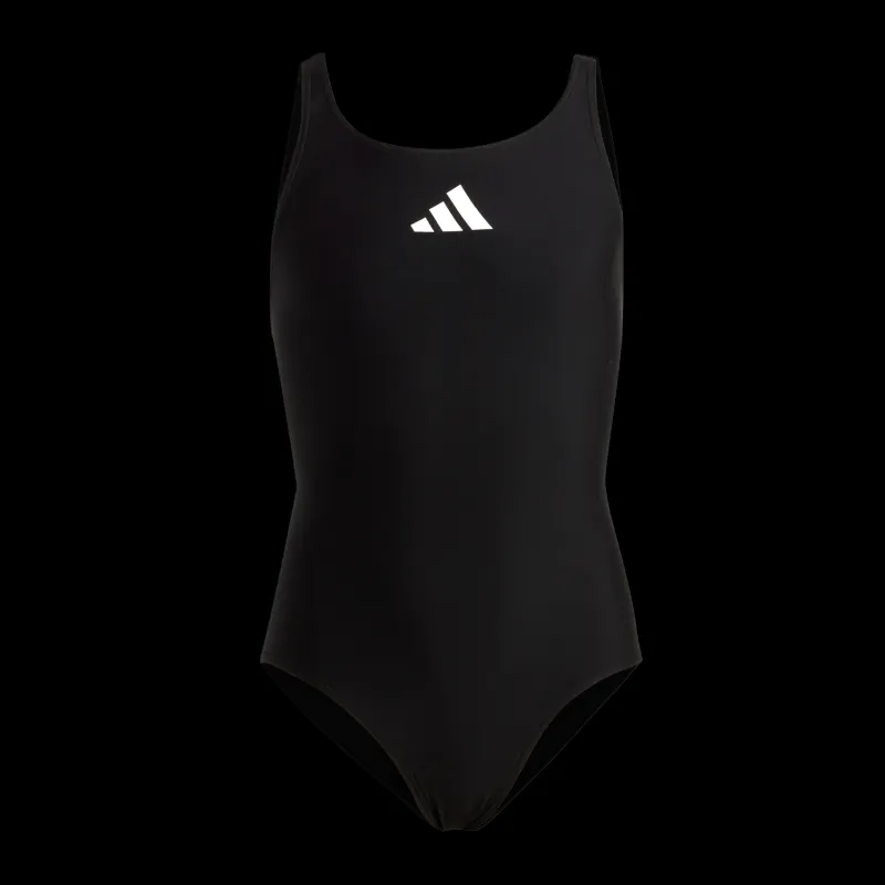 adidas Solid Small Logo Swimsuit Black / White Svart Clearance