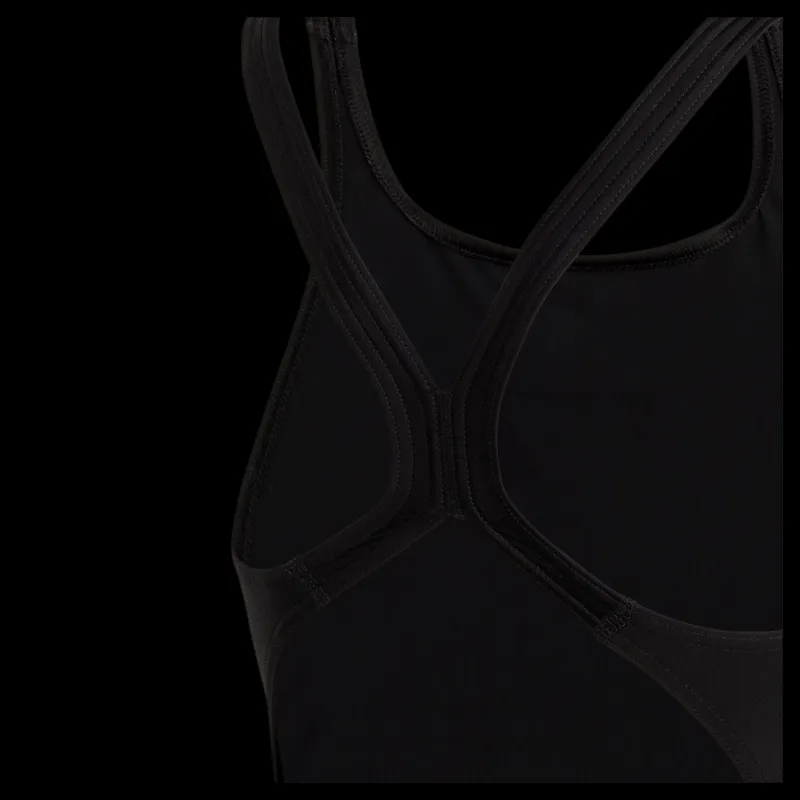 adidas Solid Small Logo Swimsuit Black / White Svart Clearance