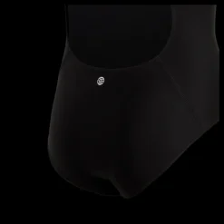 adidas Solid Small Logo Swimsuit Black / White Svart Clearance