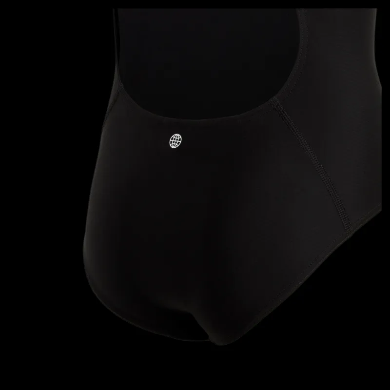 adidas Solid Small Logo Swimsuit Black / White Svart Clearance