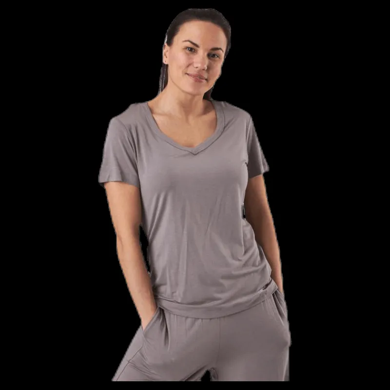 Outlet Calvin Klein Sophisticated Modal S/S V-Neck Beige