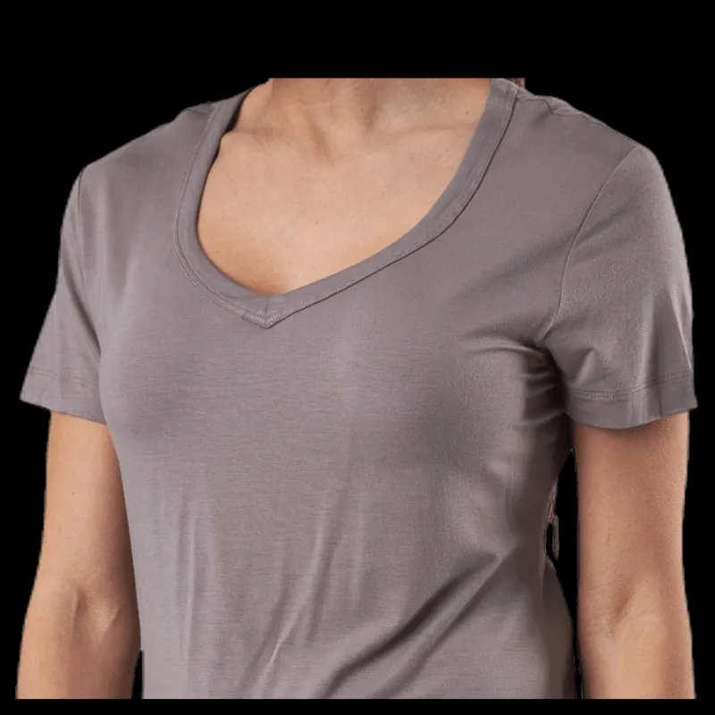 Outlet Calvin Klein Sophisticated Modal S/S V-Neck Beige