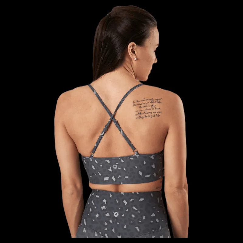 New BLACC Soul Ruched Bra Patterned/Grey Mönstrad och Grå