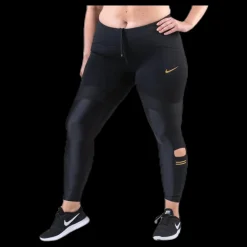 Nike Speed 7/8 Glam Tight Black/Gold Svart Outlet