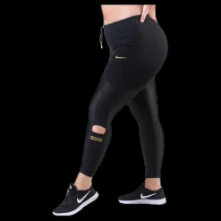 Nike Speed 7/8 Glam Tight Black/Gold Svart Outlet