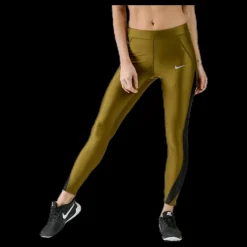Sale Nike Speed Metallic 7/8 Tight Black/Green Svart och Grön