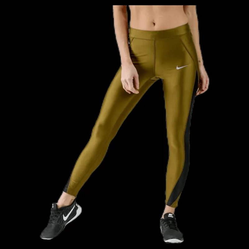 Sale Nike Speed Metallic 7/8 Tight Black/Green Svart och Grön