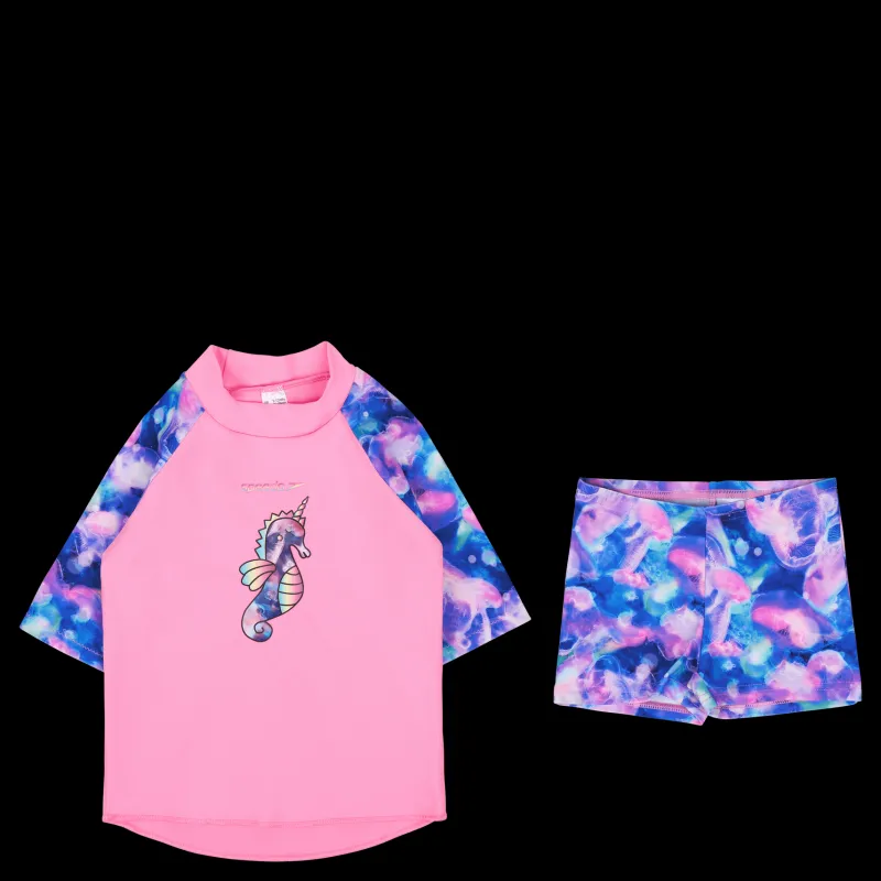Outlet Speedo Bb Girl Pink Sunscreen Pink/blue Flerfärgad