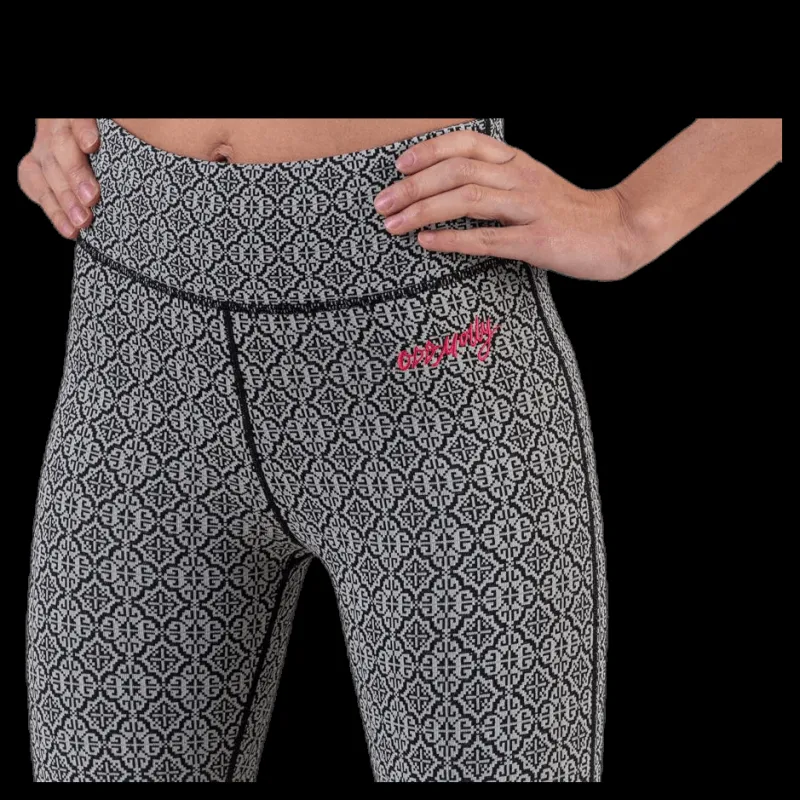 Outlet Odd Molly Spin To Win Mid Layer Tights White/Black Vit och Svart