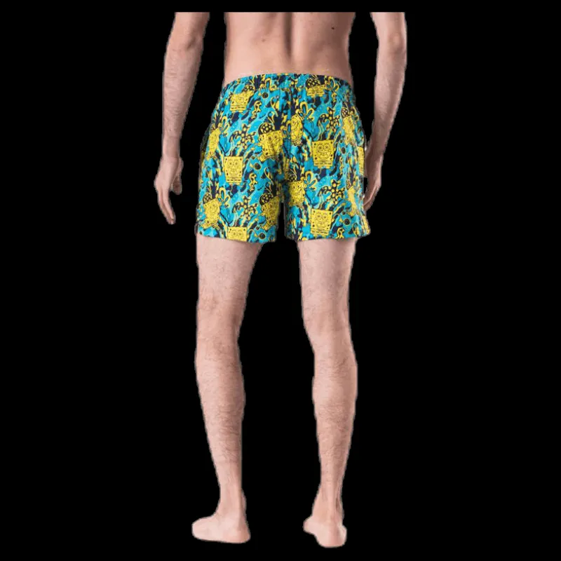 Hot Happy Socks Sponge Bob Swim Shorts Blue/Yellow Blå och Gul