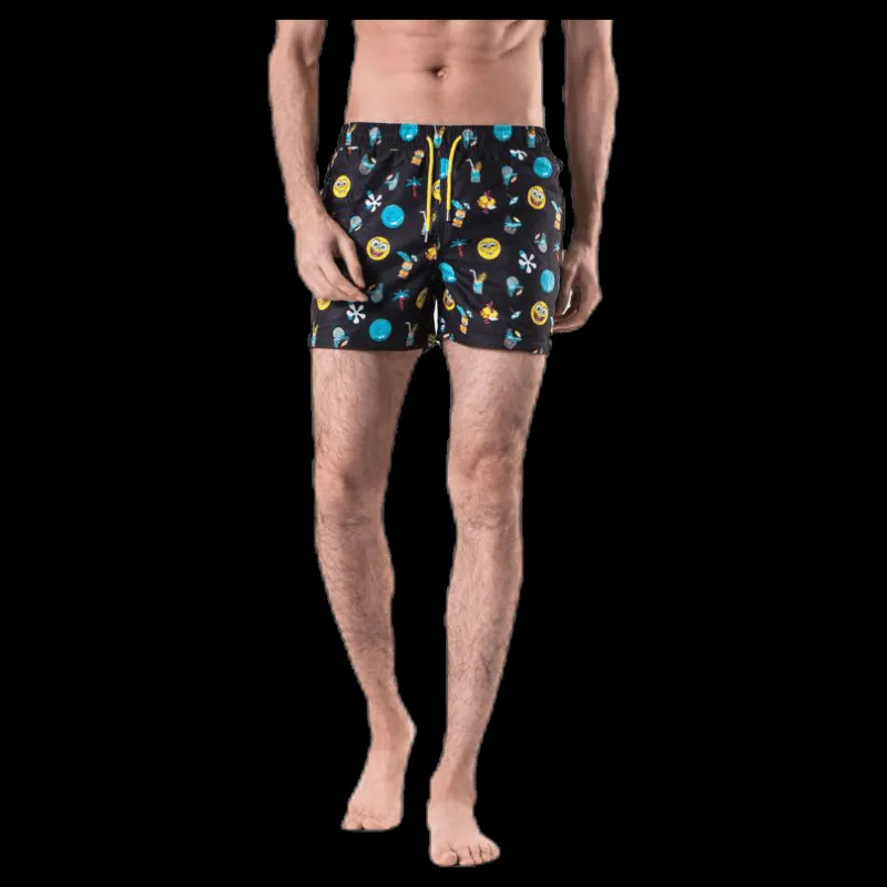 Happy Socks Sponge Bob Swim Shorts Black Svart Online