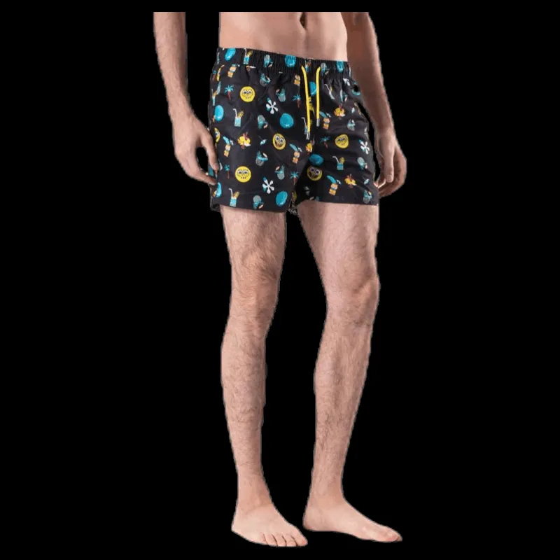 Happy Socks Sponge Bob Swim Shorts Black Svart Online