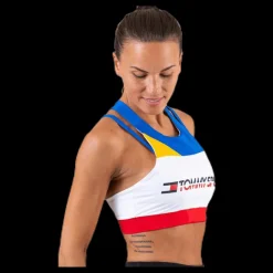 Tommy Hilfiger Sport Sport Bra Mid Impact Back Detail Blue Blå Online