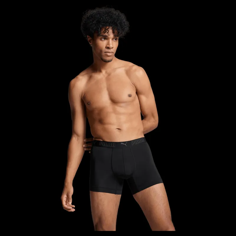 Best Puma Sport Microfiber Boxer 2p Black Svart