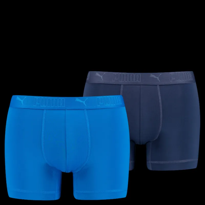 Puma Sport Microfiber Boxer 2p Blue Combo Blå Clearance
