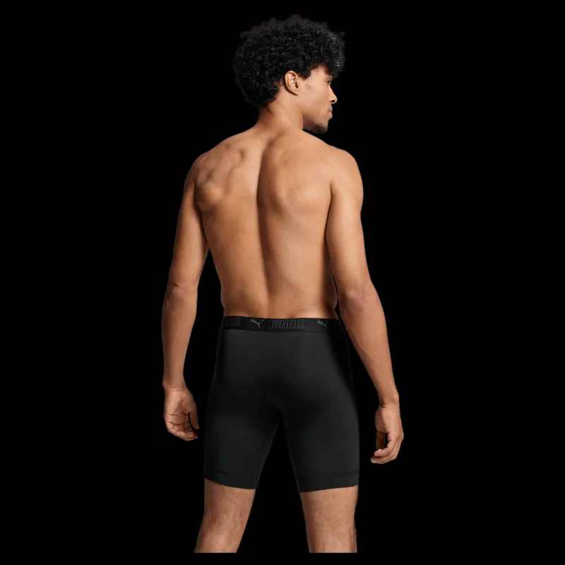 Discount Puma Sport Microfiber Long Boxer 2p Black Svart