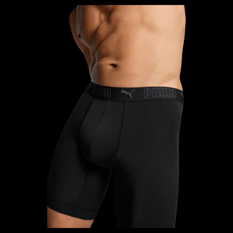 Discount Puma Sport Microfiber Long Boxer 2p Black Svart