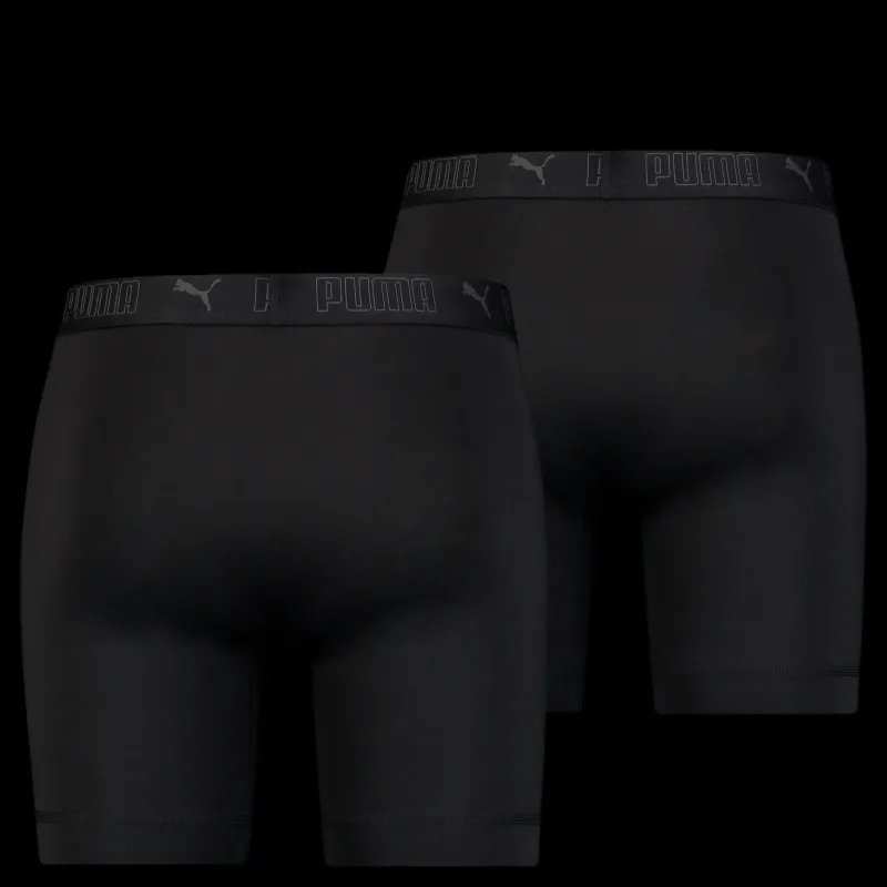 Discount Puma Sport Microfiber Long Boxer 2p Black Svart