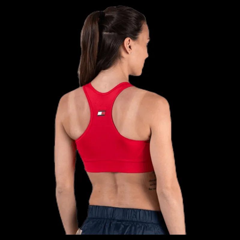Online Tommy Hilfiger Sport Sports Bra Logo Medium Red Röd