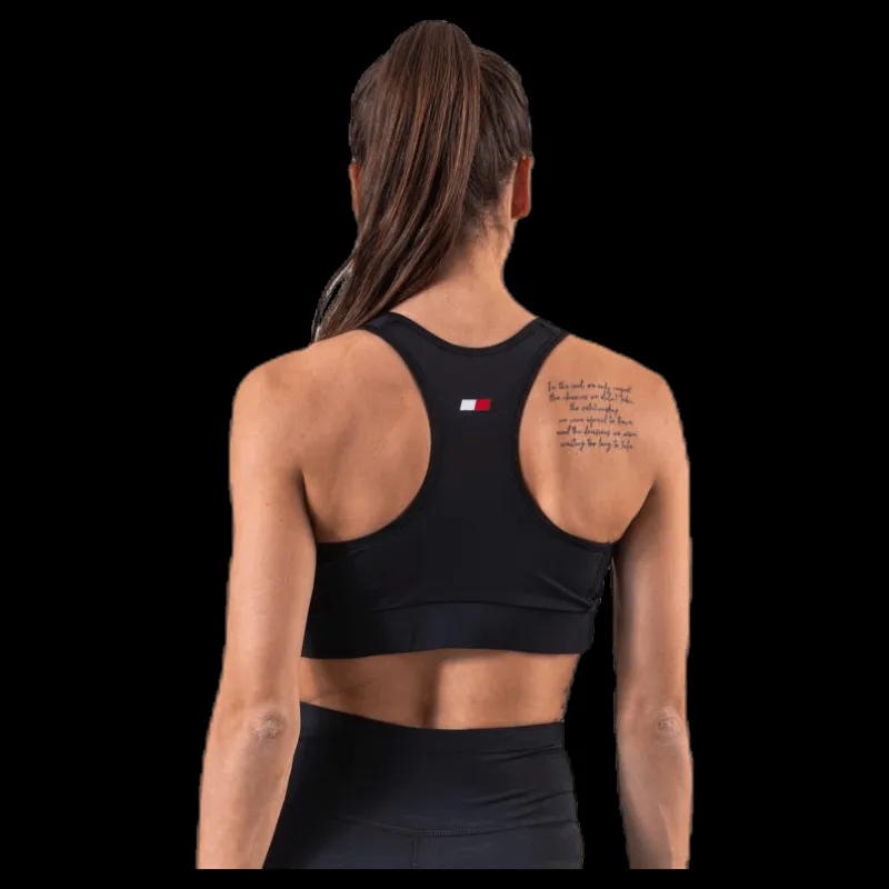 Outlet Tommy Hilfiger Sport Sports Bra Logo Mid Black Svart