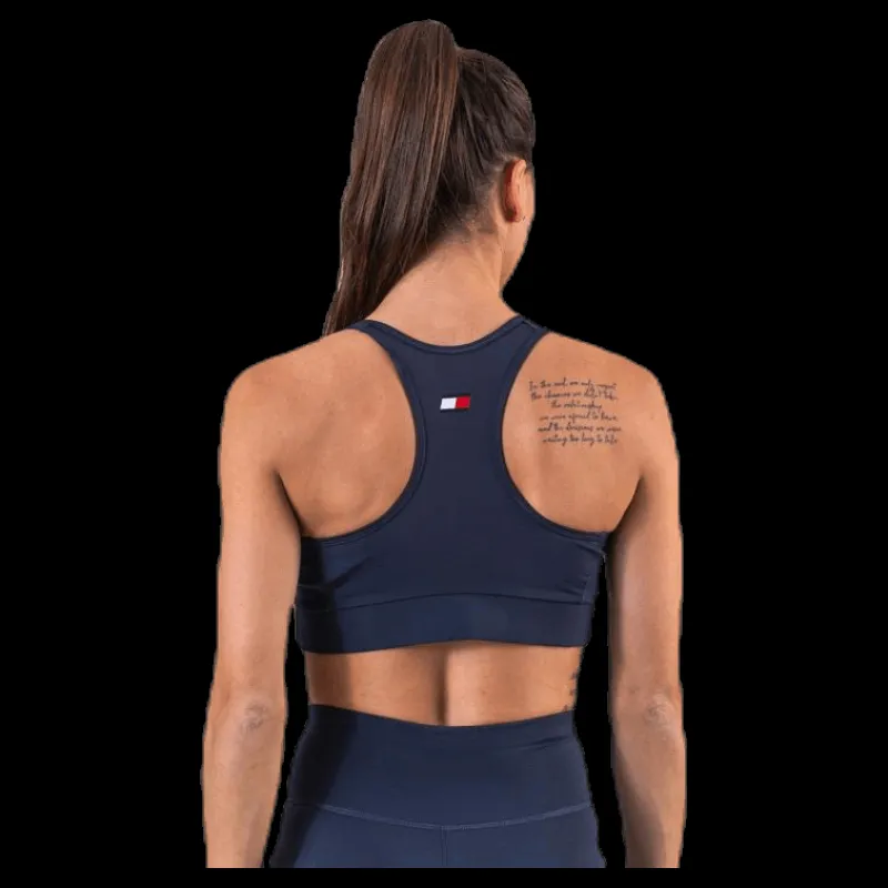 Tommy Hilfiger Sport Sports Bra Logo Mid Blue Blå New