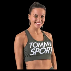 Tommy Hilfiger Sport Sports Bra Logo Mid Green Grön Online