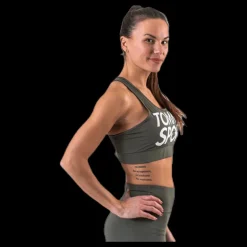 Tommy Hilfiger Sport Sports Bra Logo Mid Green Grön Online