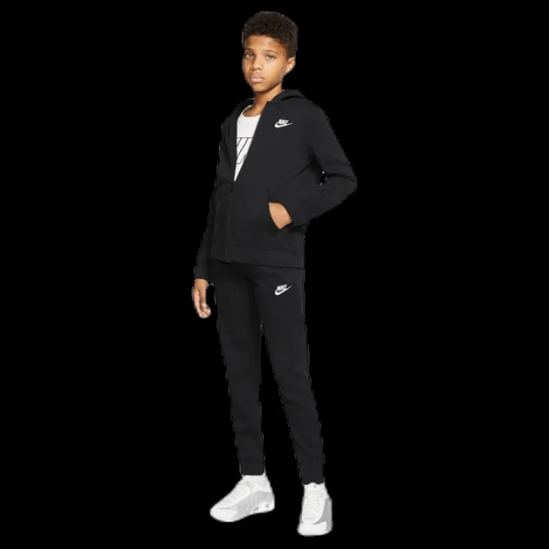 Outlet Nike Sportswear Big Kids' (Boys') Tracksuit BLACK/BLACK/BLACK/WHITE Svart