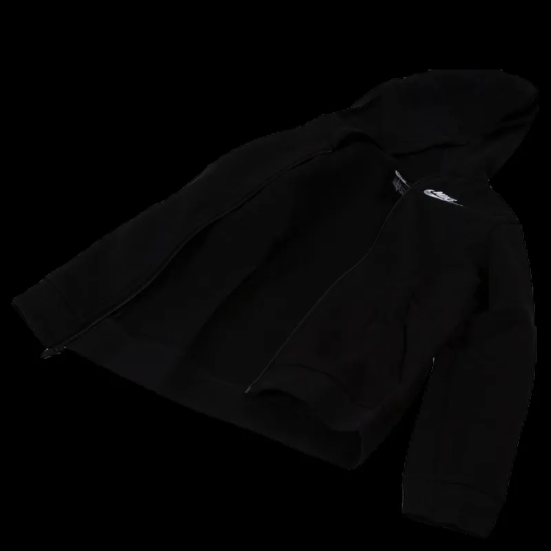 Nike Sportswear Club Big Kids' Full-Zip Hoodie BLACK/BLACK/WHITE Svart Hot