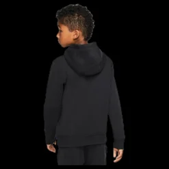 Nike Sportswear Club Big Kids' Pullover Hoodie BLACK/WHITE Svart Outlet