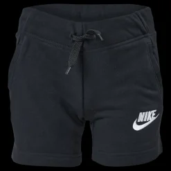 Nike Sportswear Club Big Kids' (Girls') French Terry Shorts BLACK/WHITE Svart New