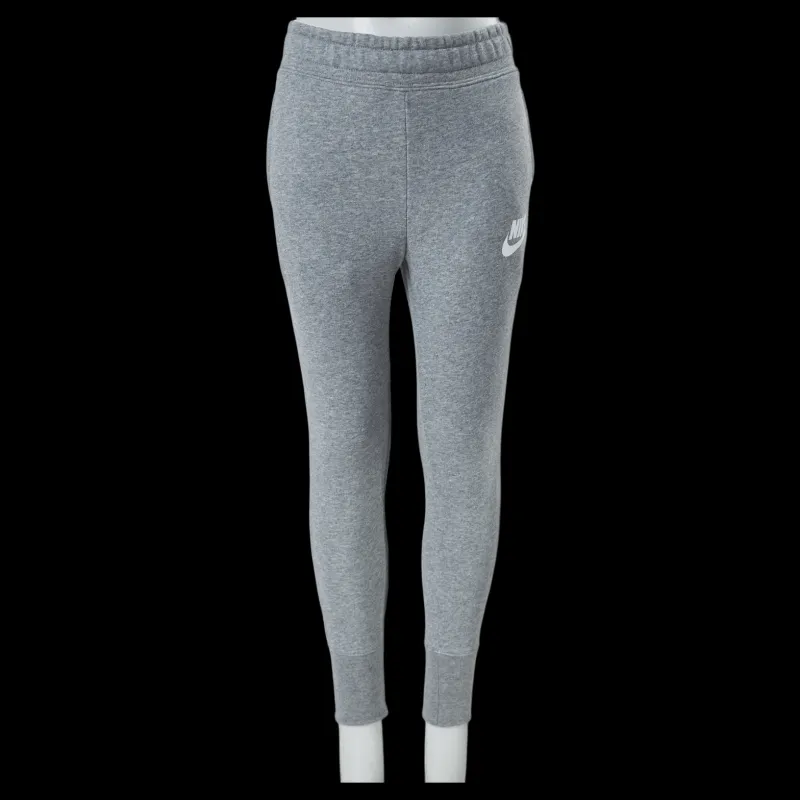 Best Nike Sportswear Club Big Kids' (Girls') French Terry Pants CARBON HEATHER/WHITE Grå