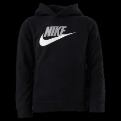 Hot Nike Sportswear Club Fleece Big Kids’ Pullover Hoodie BLACK/LT SMOKE GREY Svart