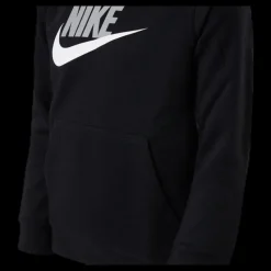 Hot Nike Sportswear Club Fleece Big Kids’ Pullover Hoodie BLACK/LT SMOKE GREY Svart