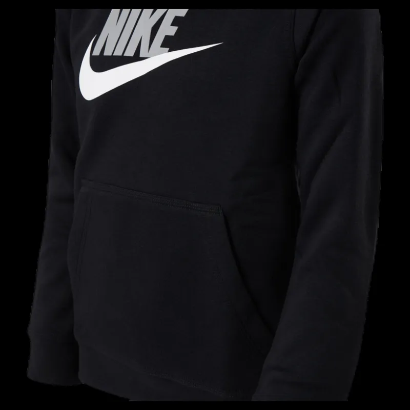 Hot Nike Sportswear Club Fleece Big Kids’ Pullover Hoodie BLACK/LT SMOKE GREY Svart