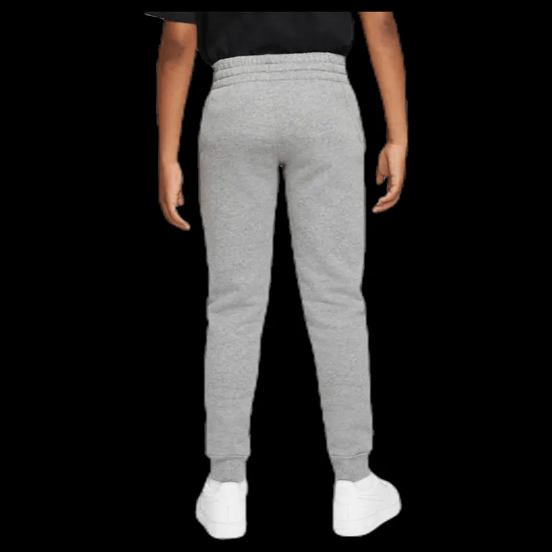 New Nike Sportswear Club Fleece Big Kids' Pants CARBON HEATHER/COOL GREY/WHITE Grå