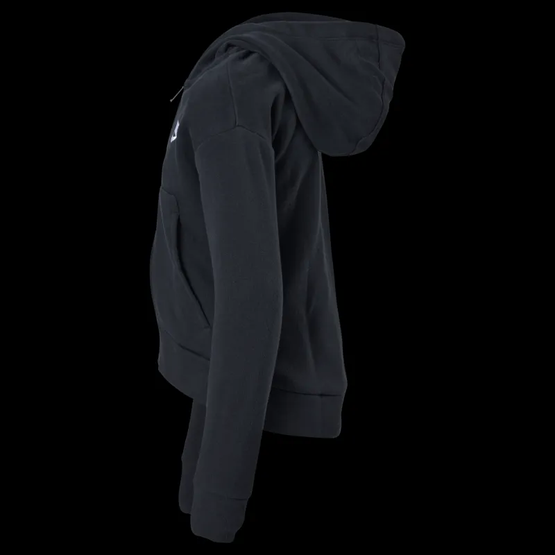 Nike Sportswear Club Fleece Big Kids' (Girls') Full-Zip Hoodie BLACK/WHITE Svart New