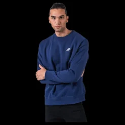 Nike Sportswear Club Fleece Crew MIDNIGHT NAVY/WHITE Blå Online