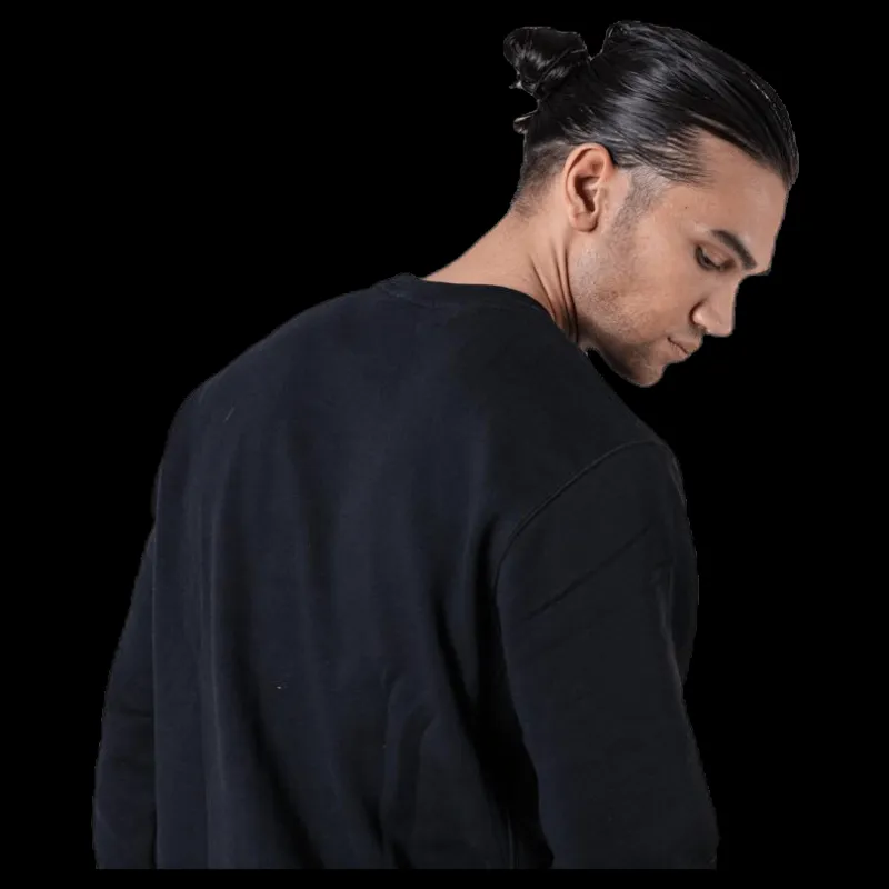 Nike Sportswear Club Fleece Crew BLACK/WHITE Svart
