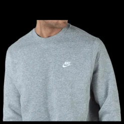Best Nike Sportswear Club Fleece Crew DK GREY HEATHER/WHITE Grå