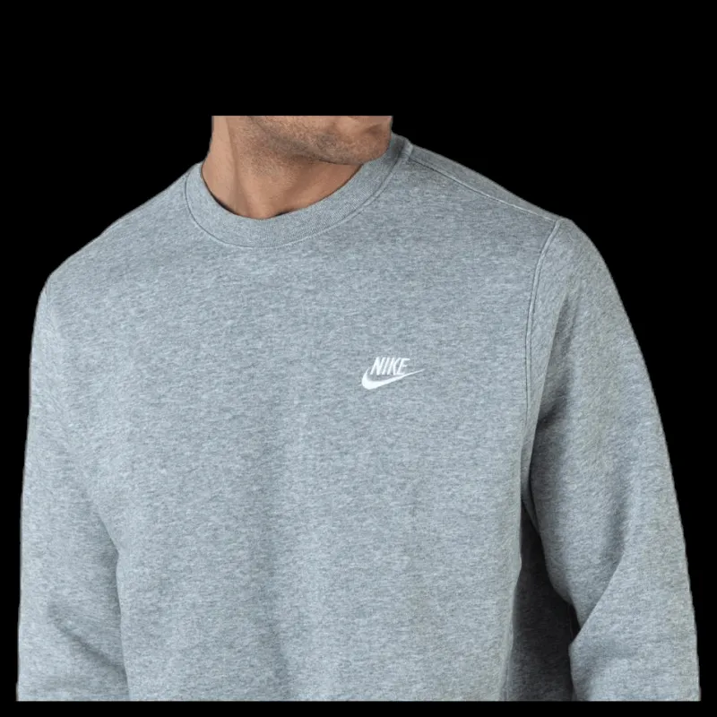 Best Nike Sportswear Club Fleece Crew DK GREY HEATHER/WHITE Grå