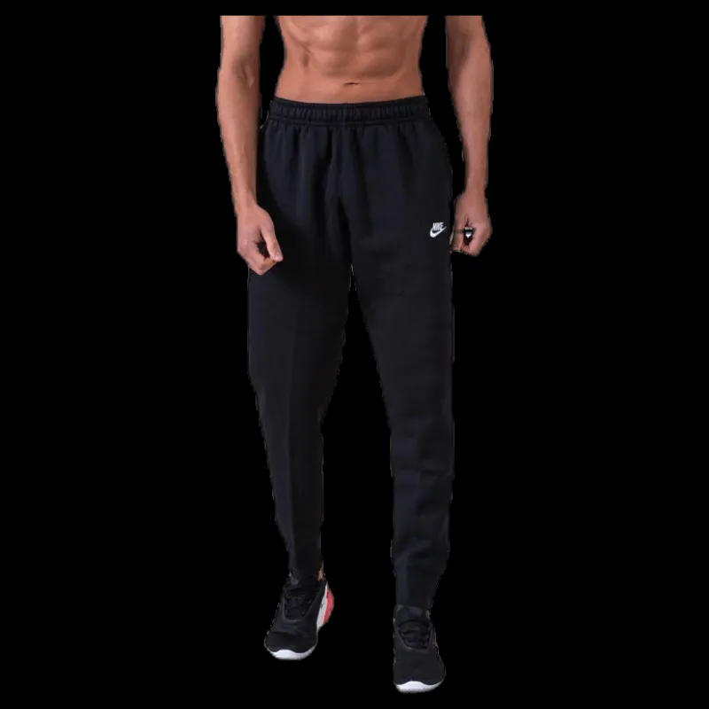 Discount Nike Sportswear Club Fleece Joggers BLACK/BLACK/WHITE Svart