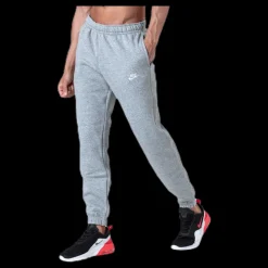 Nike Sportswear Club Fleece Men's Pants DK GREY HEATHER/MATTE SILVER/WHITE Grå Clearance