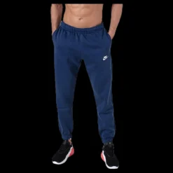 Nike Sportswear Club Fleece Men's Pants MIDNIGHT NAVY/MIDNIGHT NAVY/WHITE Blå Outlet