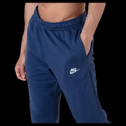 Nike Sportswear Club Fleece Men's Pants MIDNIGHT NAVY/MIDNIGHT NAVY/WHITE Blå Outlet