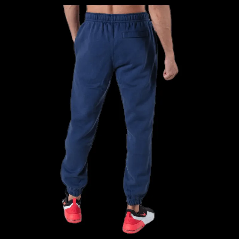 Nike Sportswear Club Fleece Men's Pants MIDNIGHT NAVY/MIDNIGHT NAVY/WHITE Blå Outlet