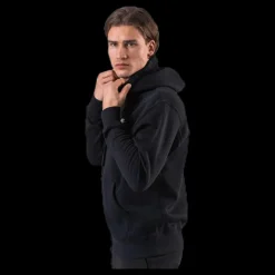 New Nike Sportswear Club Fleece Men's Full-Zip Hoodie BLACK/BLACK/WHITE Svart